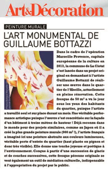 Guillaume Bottazzi on Art et Décoration, French lifestyle magazine