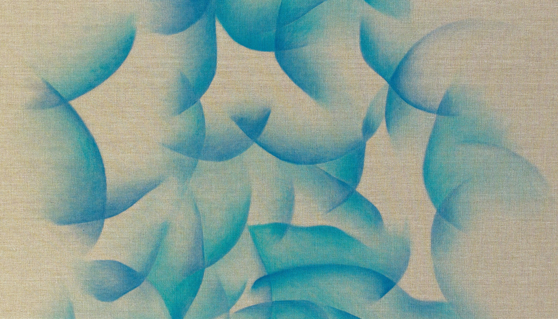 Guillaume Bottazzi's abstract painting. Oil on raw linen, 148 x 97 cm, 2018.