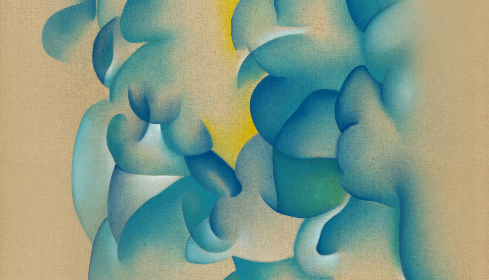 Guillaume Bottazzi's abstract painting. Oil on raw linen, 300 x 200 cm, 2017.