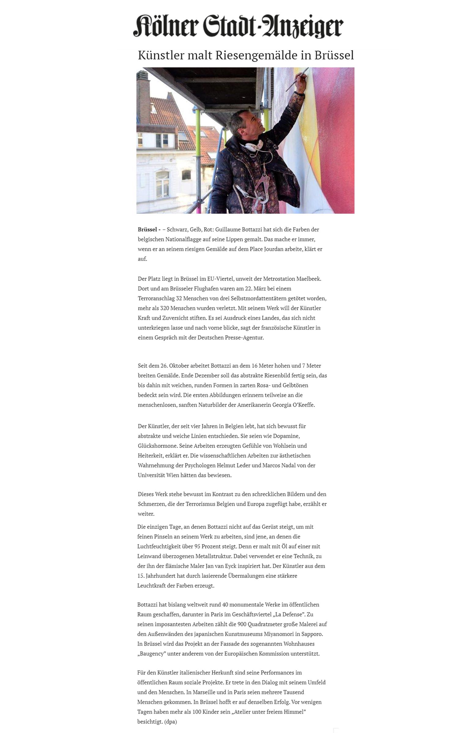 Kölner Stadt Anzeiger – Allemagne, Guillaume Bottazzi