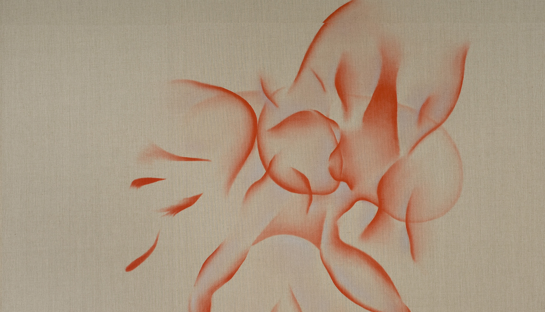 Guillaume Bottazzi's abstract painting. Oil on raw linen, 200 x 200 cm, 2012.