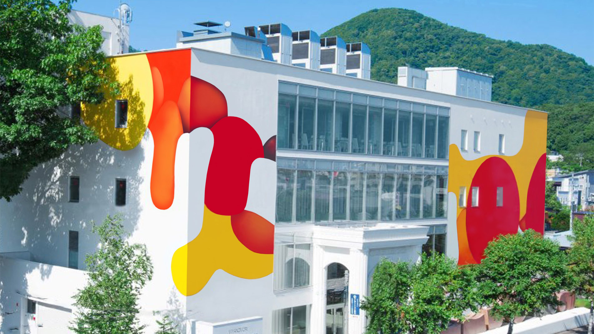 La plus grande peinture du Japon réalisée par Guillaume Bottazzi pour le Musée International d'art Miyanomori, à Sapporo, en 2011.