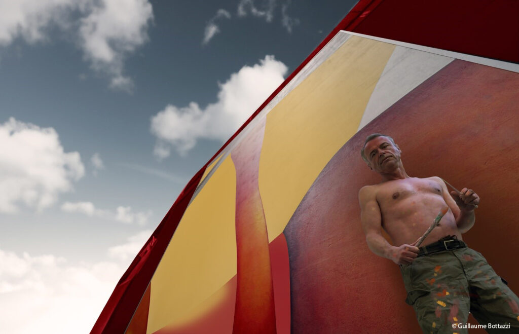 A Guillaume Bottazzi 144m² polyptych visible from the arch to host the Olympic Games at Paris La Défense