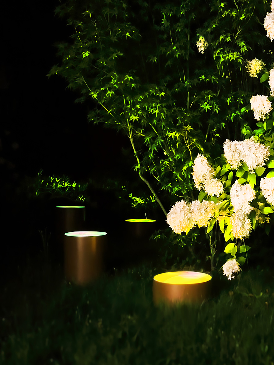 Guillaume Bottazzi artistic lighting, outdoor