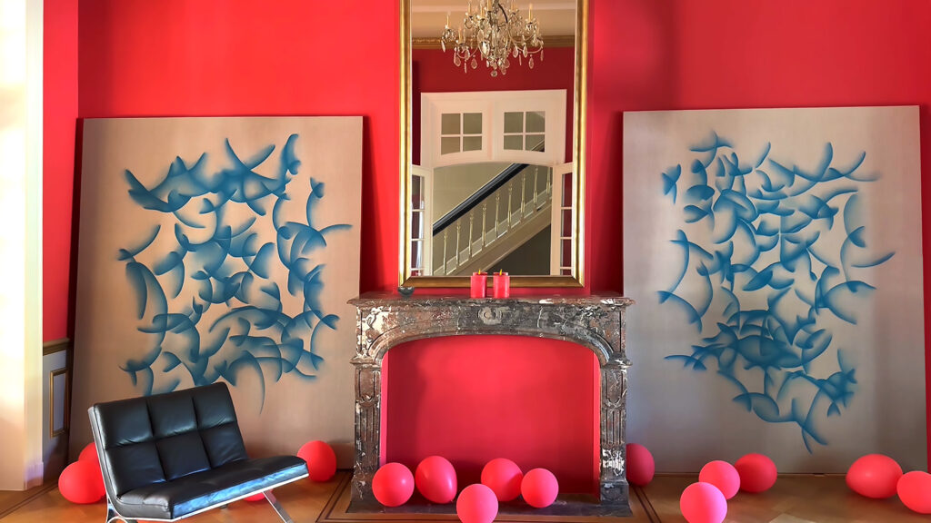 Maison de création de Guillaume Bottazzi à Bruxelles, espace rouge