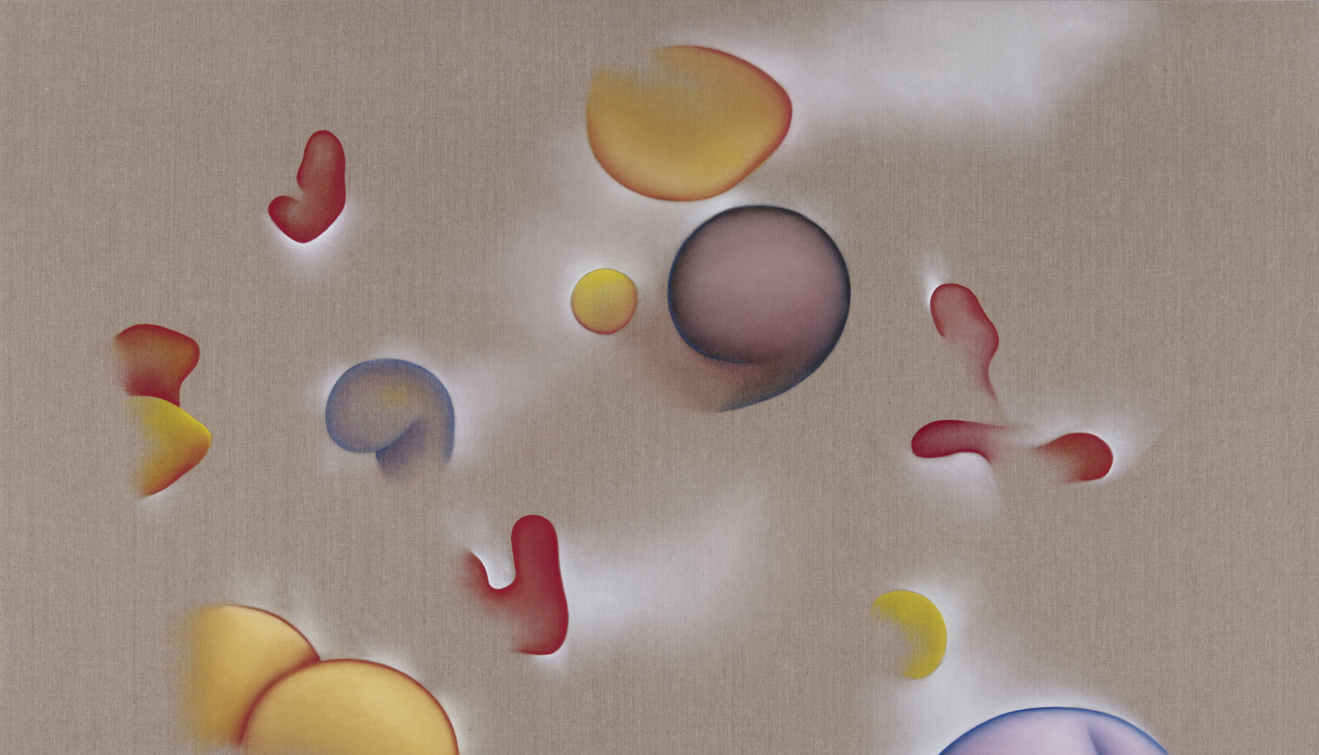 Guillaume Bottazzi, huile sur toile de lin brut, 200x200 cm, 2013, détail.