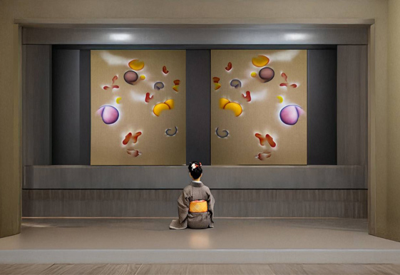 Guillaume Bottazzi, private collection, Tokyo. Two oil on canvas on raw linen.