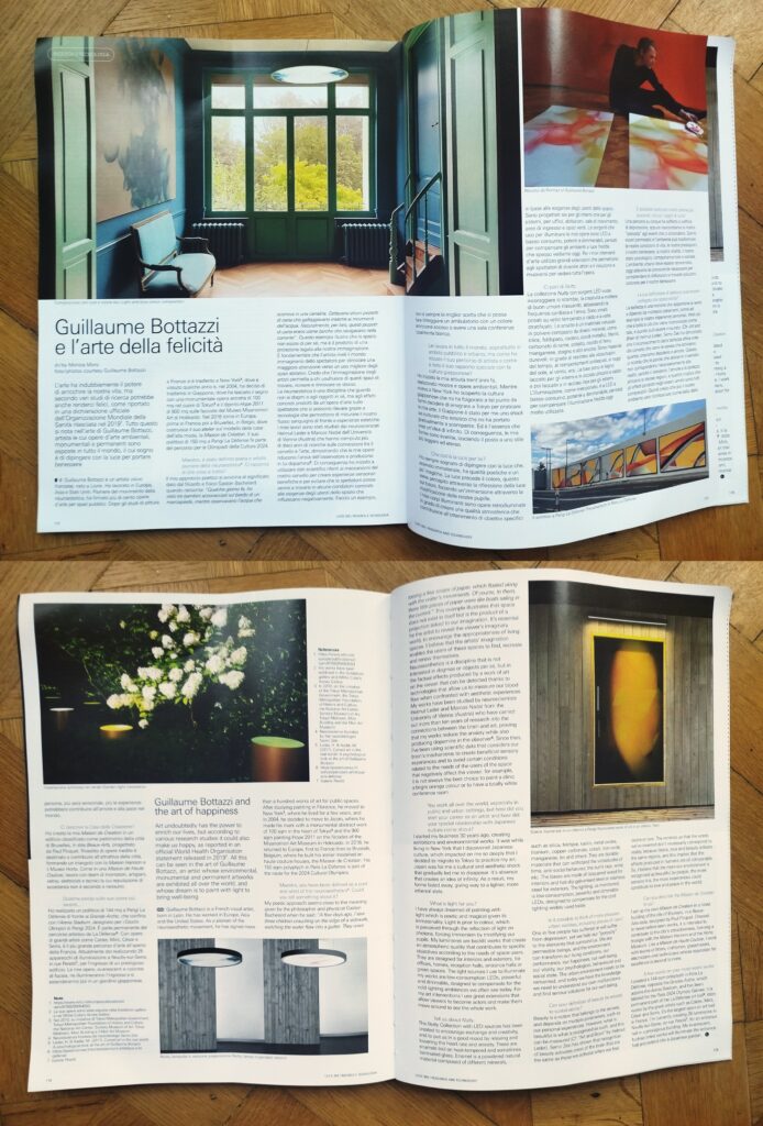 guillaume bottazzi in - LUCE magazine (ITALY): Founded in 1962, Italy's most important lighting magazine; available from newsstands.