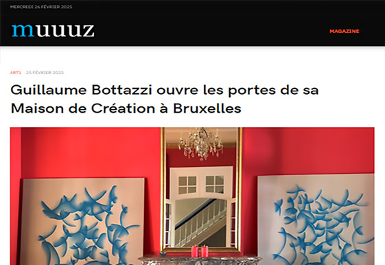 Muuuz magazine, Guillaume Bottazzi ouvre les portes de sa maison de création à Bruxelles
