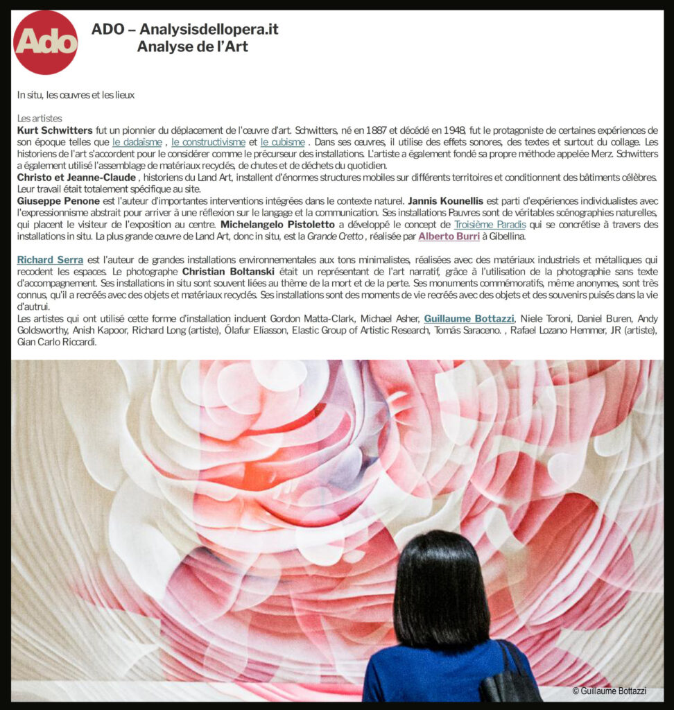 guillaume bottazzi sur ado, un site de critiques d'art