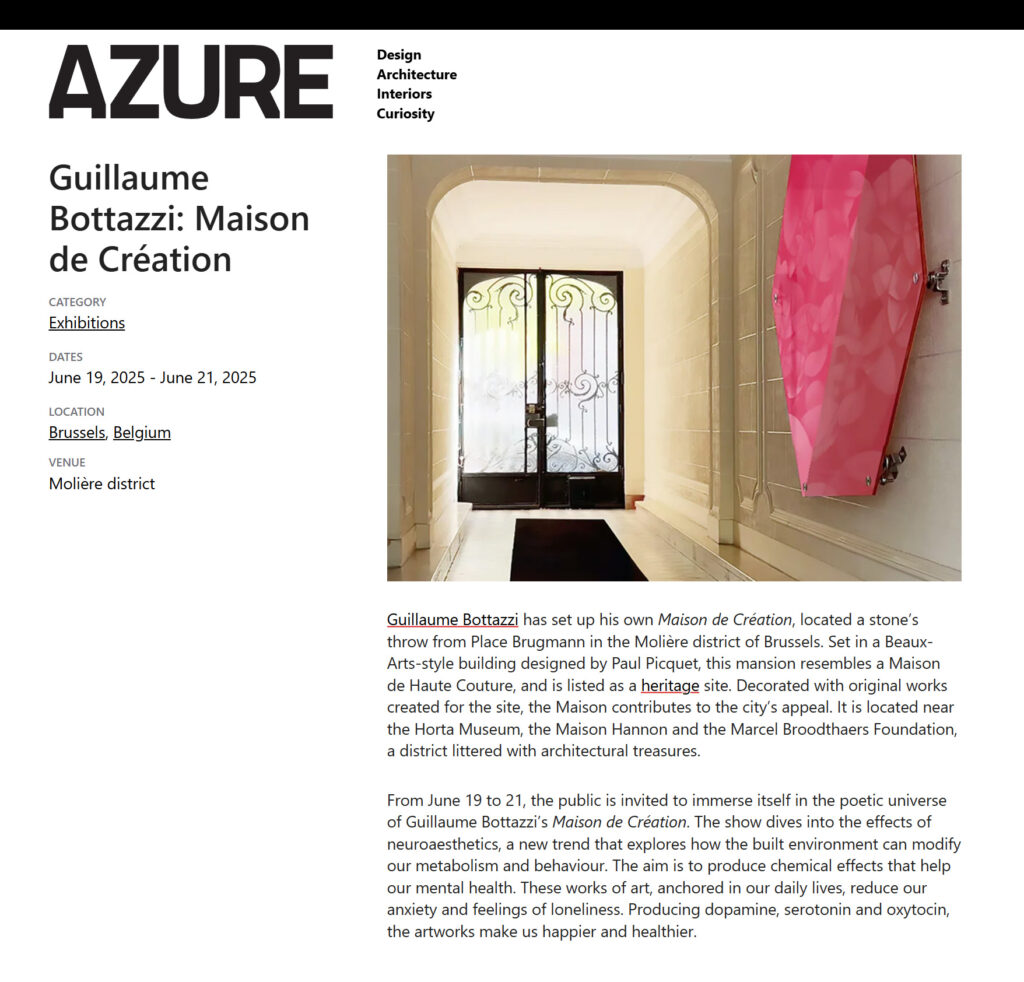 azure magazine with Guillaume Bottazzi 