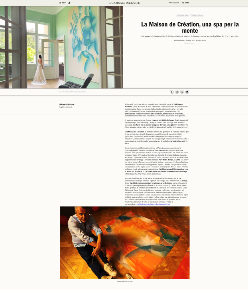 il giornale del arte guillaume bottazzi une maison de creation pour le mentale