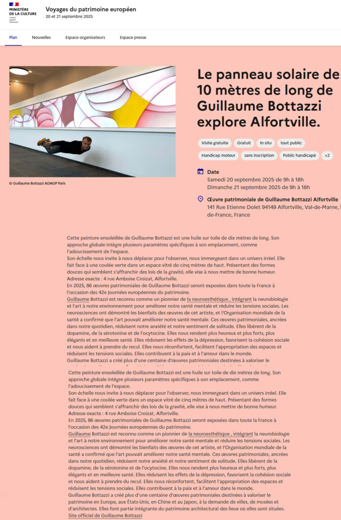 86 guillaume bottazzi's permanent works of art to discover in France