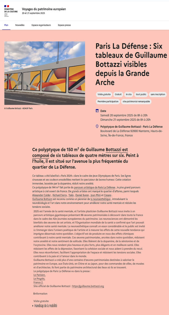 86 guillaume bottazzi's permanent works of art to discover in France