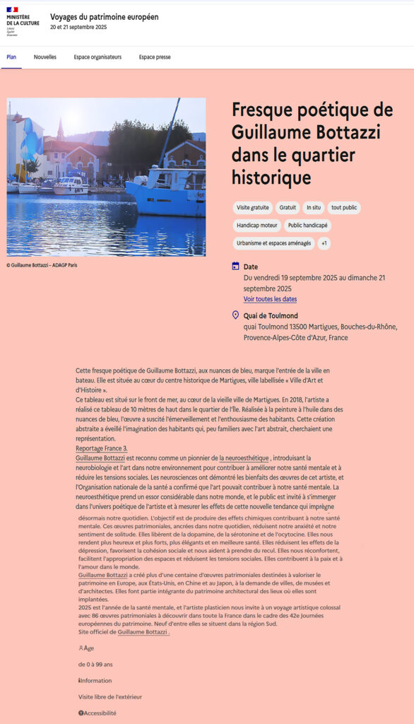86 guillaume bottazzi's permanent works of art to discover in France