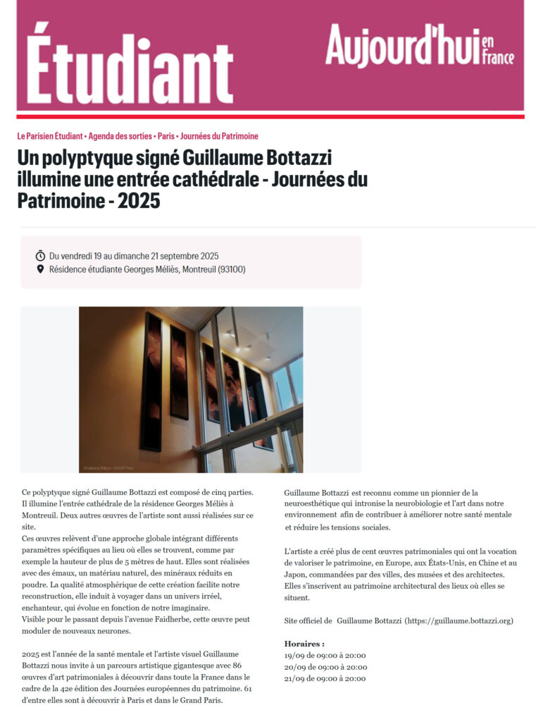 le parisien étudiant présente l'oeuvre de l'artiste guillaume bottazzi