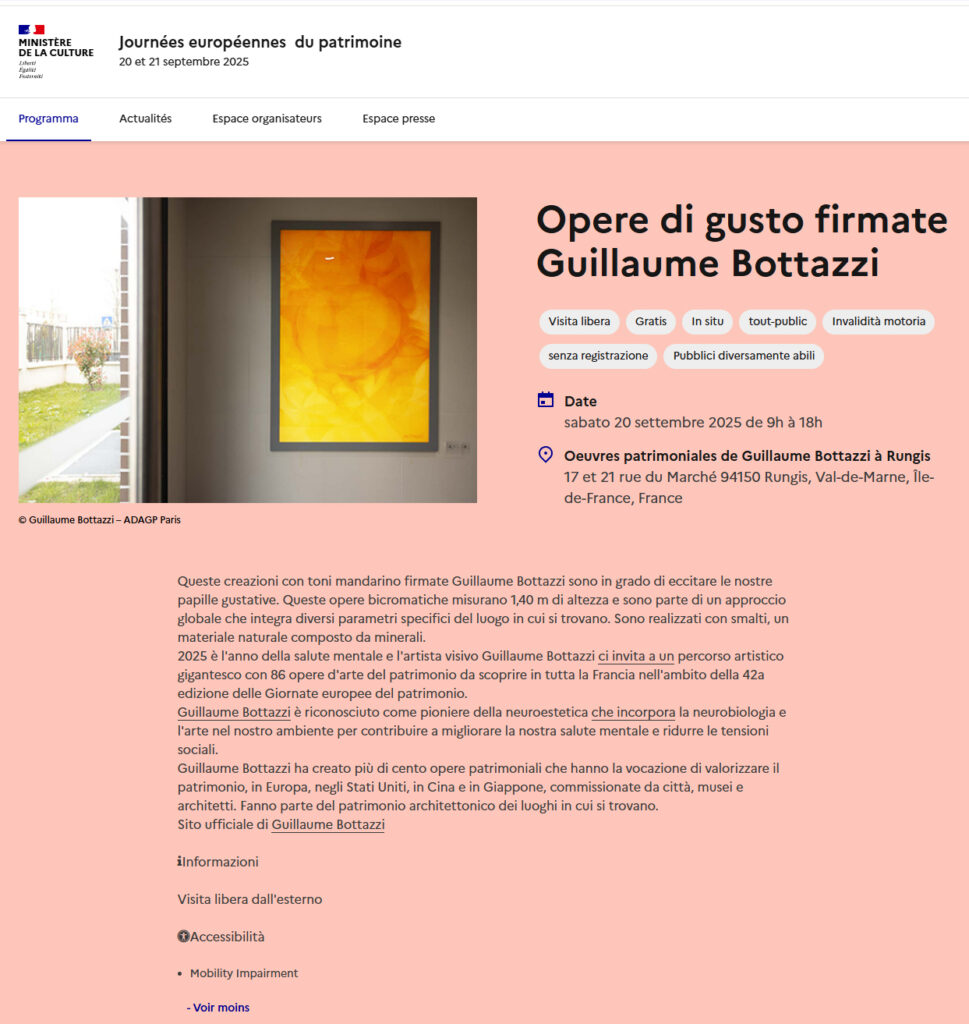86 guillaume bottazzi's permanent works of art to discover in France