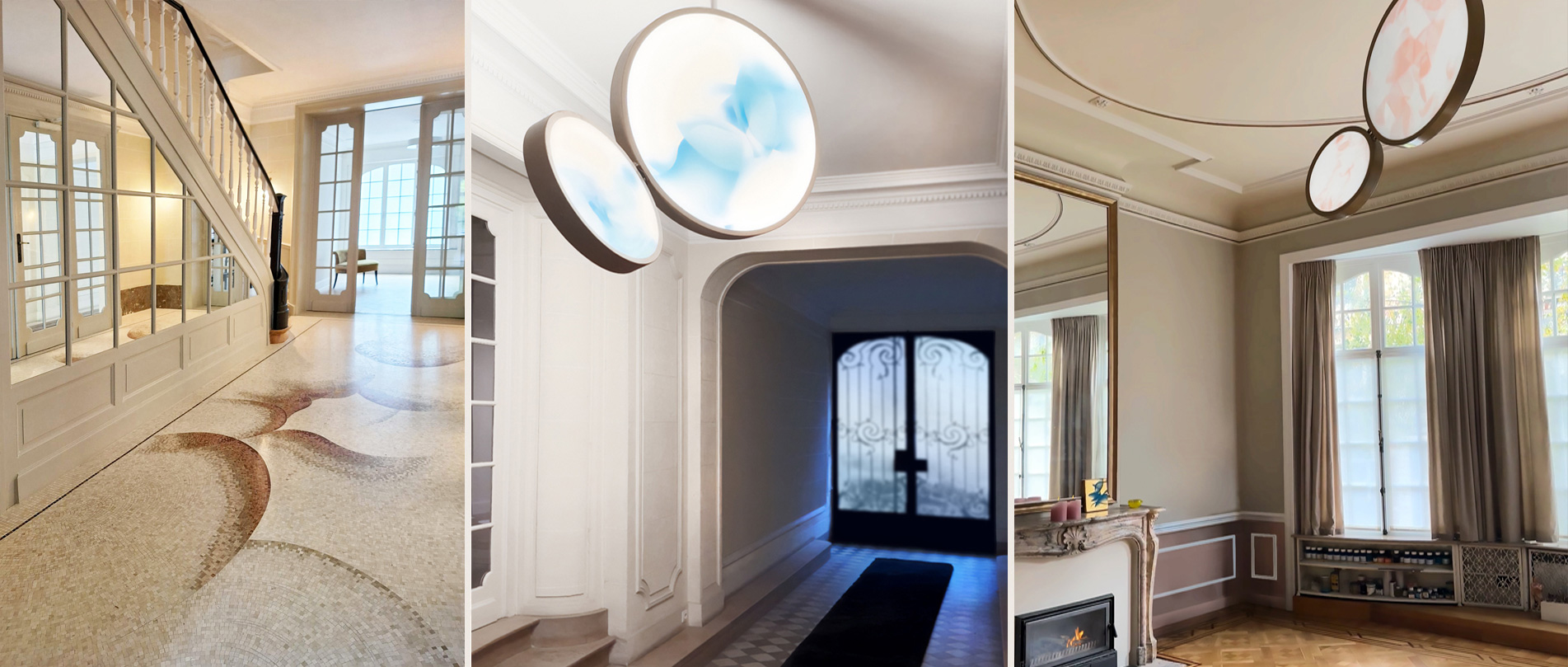 Maison de Création de Guillaume Bottazzi à Bruxelles, l'atelier, Bel étage et entrée