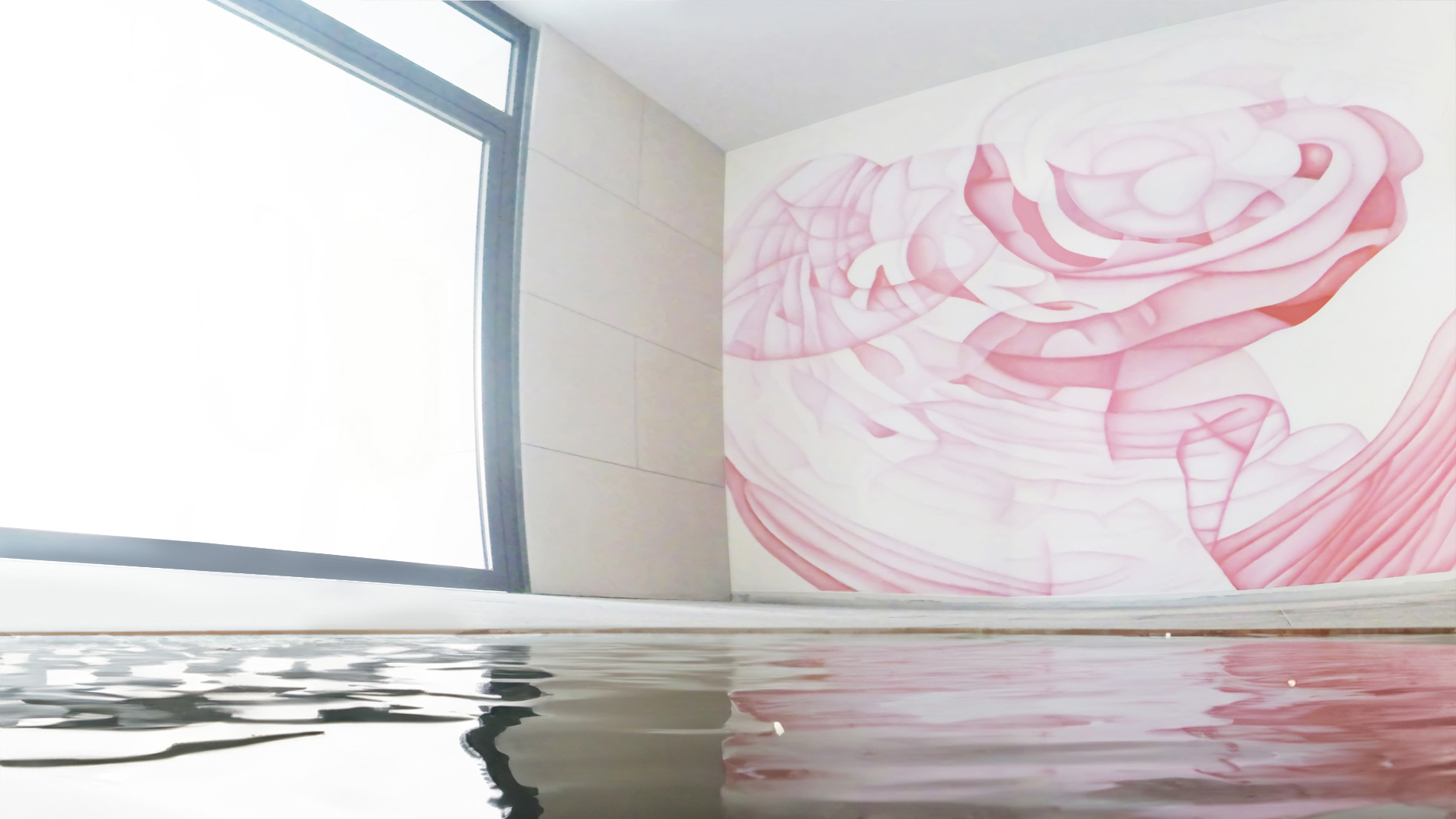 Public art: fresco designed by Guillaume Bottazzi
