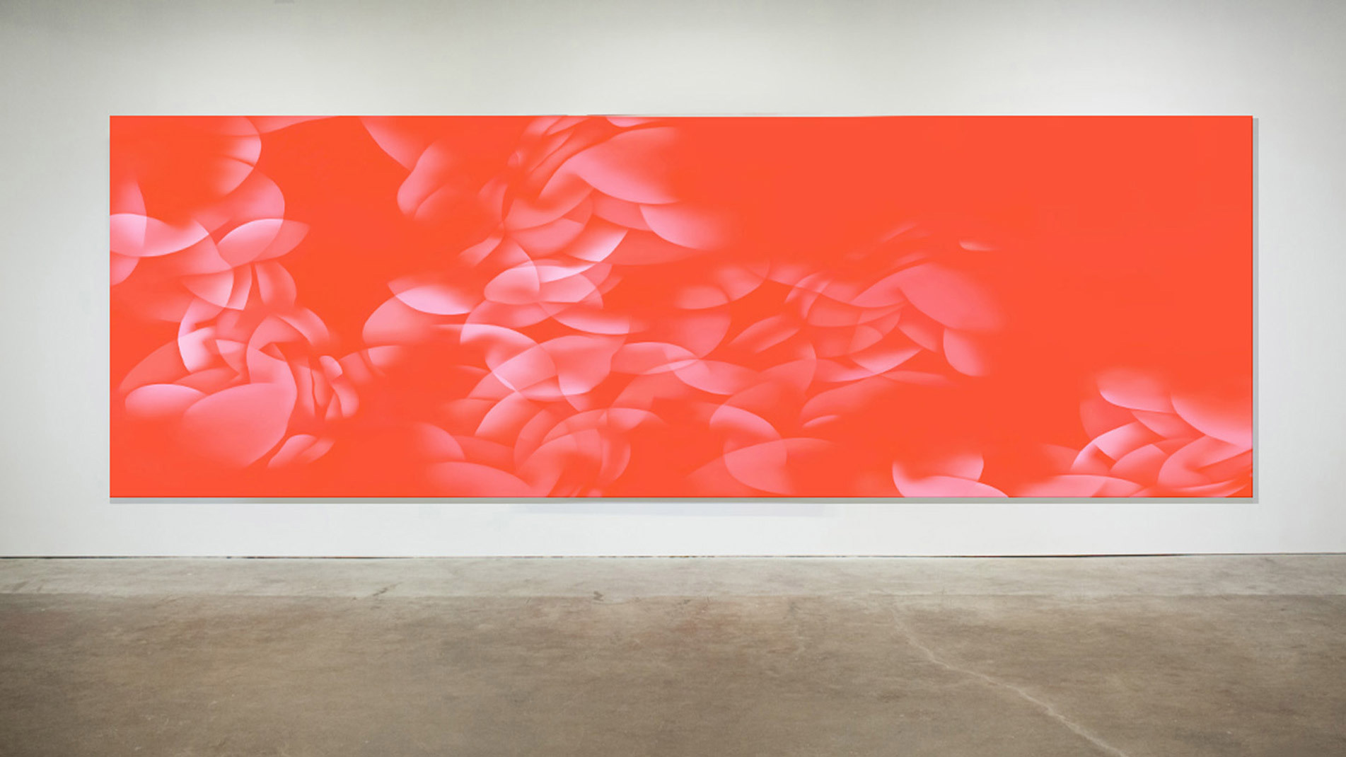 Exposition de Guillaume Bottazzi, peinture sur tissu.