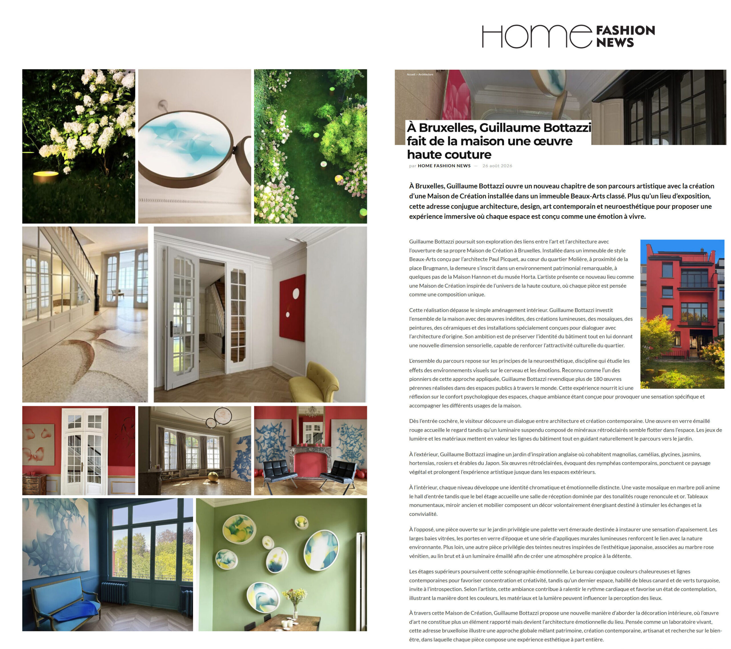 visit brussels with the Guillaume Bottazzi beautiful house of creation