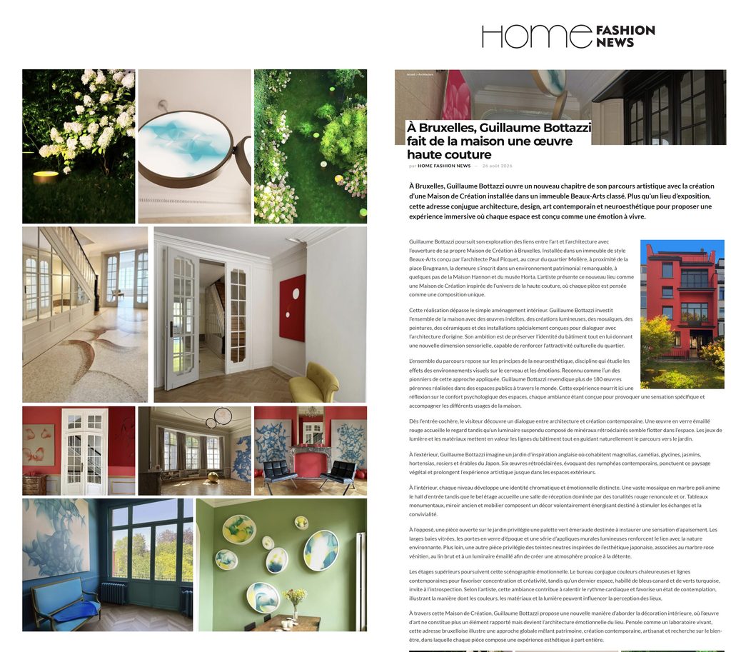 home fashion new guillaume bottazzi fait de la maison à Bruxelles une oeuvre haute couture